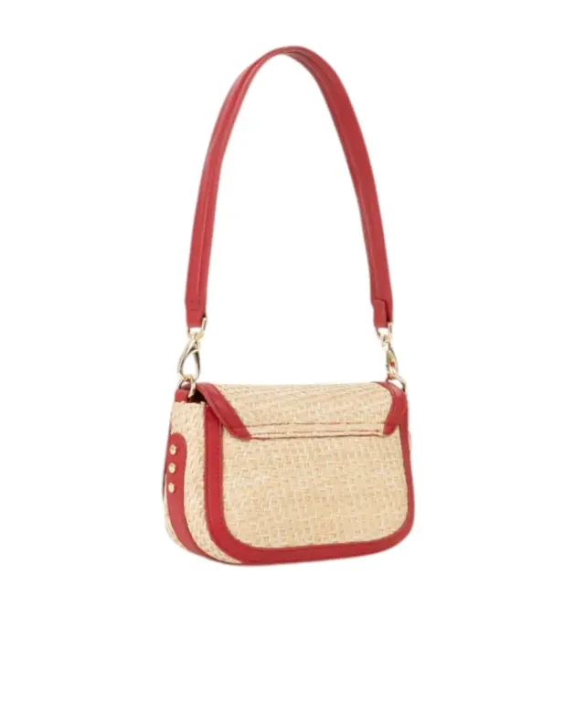 Valentino Bags - Γυναικεία Τσάντα Ώμου Demetra VBS9R909-235 Μπεζ/Κόκκινο 3