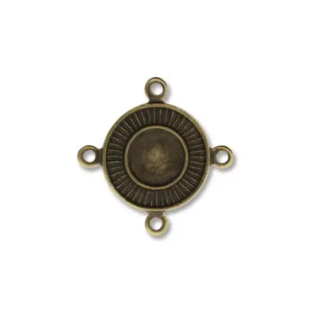 Καστόνι Σύνδεσμος 13mm για Swarovski Flatback SS30 - Antique Brass - 1τεμ