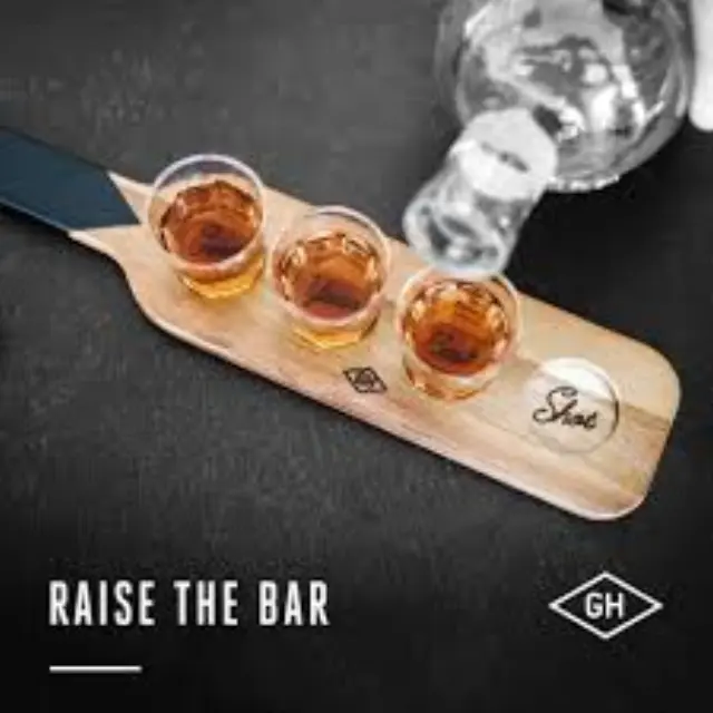 Gentlemen's Hardware® Serving Paddle & Shot Glasses 2
