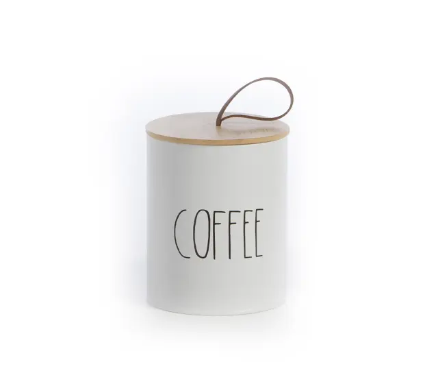 Nef-Nef Homeware Δοχείο Καφέ 'Coffee' 10,4x10,4x13 White