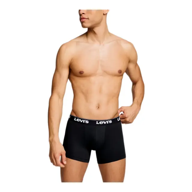 Levi's Ανδρικό Boxer Repeat Logo Brief - Τριπλό Πακέτο, Χρώμα Μαύρο 2