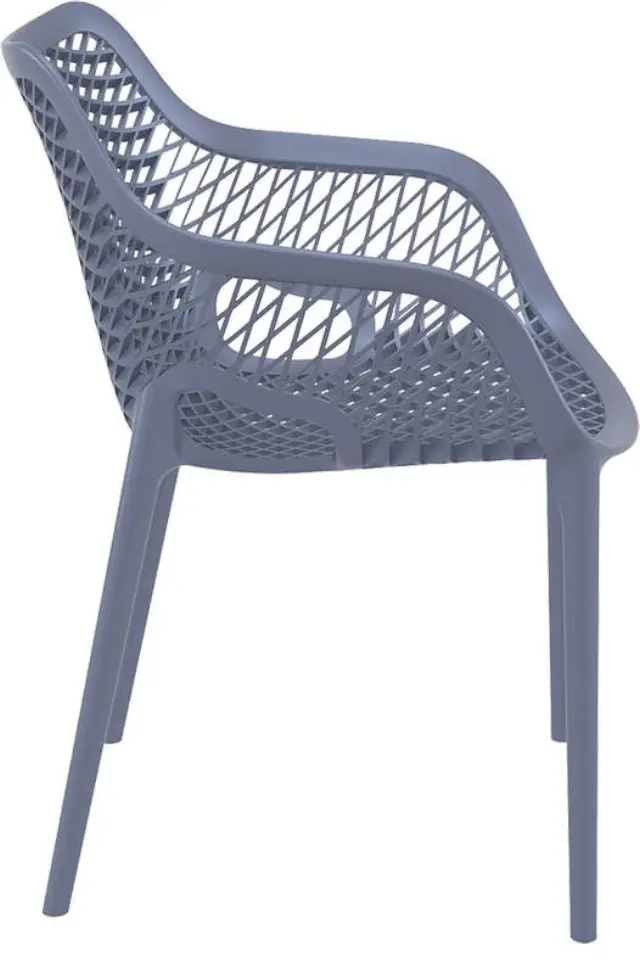 Πολυθρόνα Στοιβαζόμενη AIR Ανθρακί PP 57x60x81cm 3