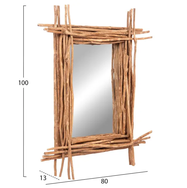 ΚΑΘΡΕΠΤΗΣ ΤΟΙΧΟΥ TWIGGER HM4442 DRIFTWOOD ΣΕ ΦΥΣΙΚΟ ΧΡΩΜΑ 80x15x100Υεκ - Single Size 2