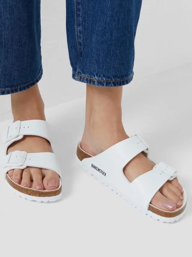 Birkenstock Πέδιλα Γυναικείο Birko-Flor(ανθεκτικό υλικό της Birkenstock-επιτρέπει την επαφή με το νερό) Άσπρο BIR/ARIZONA TRIPLES 1019046 WHITE - 39 2