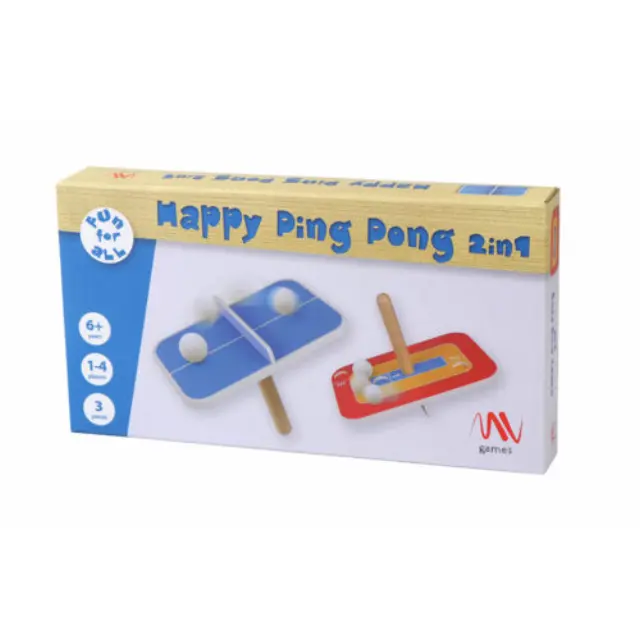Mathv Επιτραπέζιο Ξύλινο Πινγκ Πονγκ / Happy Ping Pong (2 in 1)