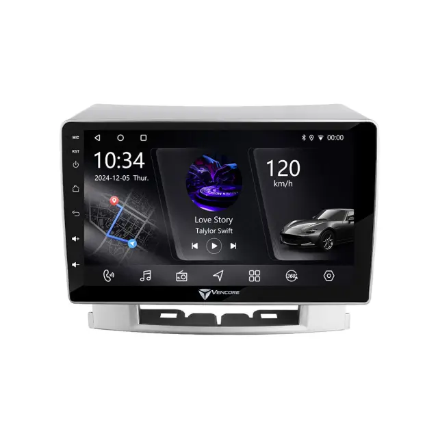 VenCore Οθόνη Multimedia Android 15 9" PX5S Octa-Core 2GB/32GB IPS με Πρόσοψη, CarPlay, Android Auto και Υποστήριξη Κάμερας 360° για Opel Astra J 2010-2014 – Ασημί (3236-10005-0367S) 2