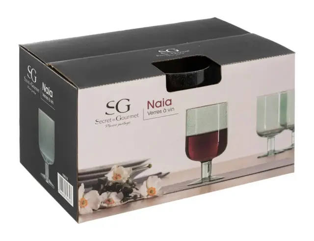 Σετ ποτήρια κρασιού Naia Green Secret de Gourmet με χωρητικότητα 350ml - 6 τεμάχια 189031B 2