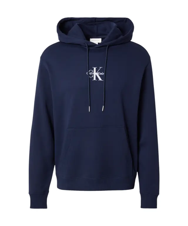 Calvin Klein - Ανδρική Φούτερ Μπλούζα με Κουκούλα 'Monologo' Regular Fit LV04RG279G-CEF Mπλε