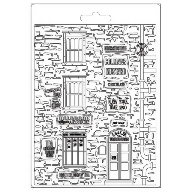 Καλούπι εύκαμπτο A5, 15x21cm, Stamperia, Sir Vagabond, New York building