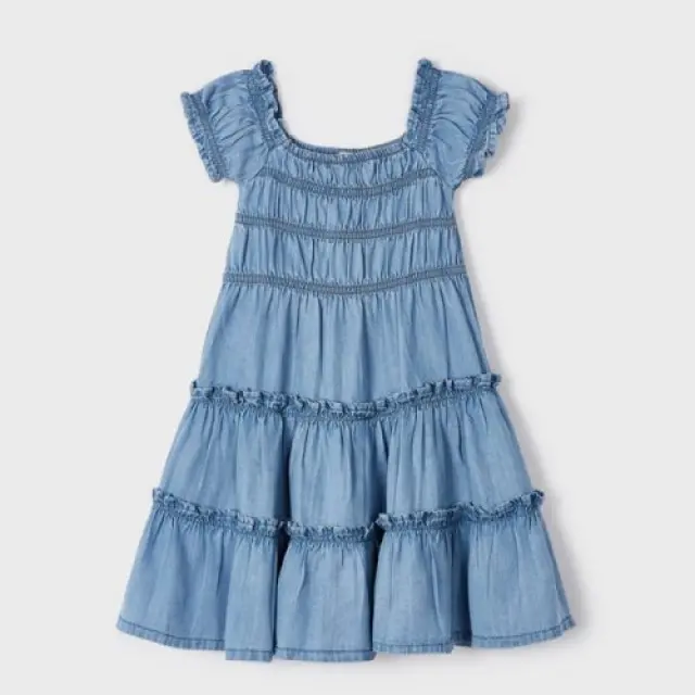 Mini 2 έως 10 ετών Φόρεμα TENCEL™ Lyocell τζιν ανοιχτό - 7Ε