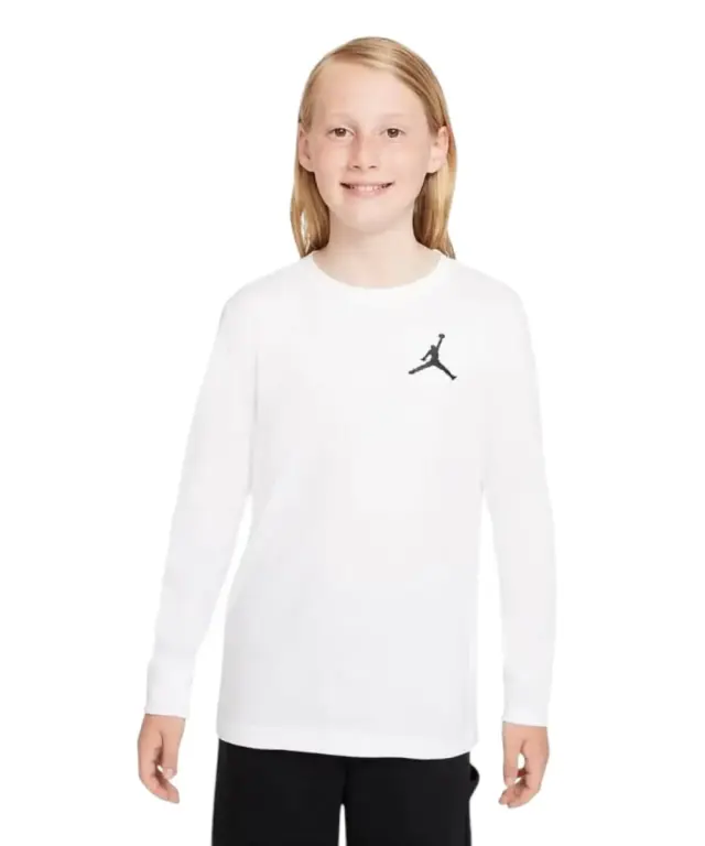 Jordan - Παιδική Μακρυμάνικη Μπλούζα Jdb Jumpman Air 95A903-001 Λευκό - 8-10 ετών