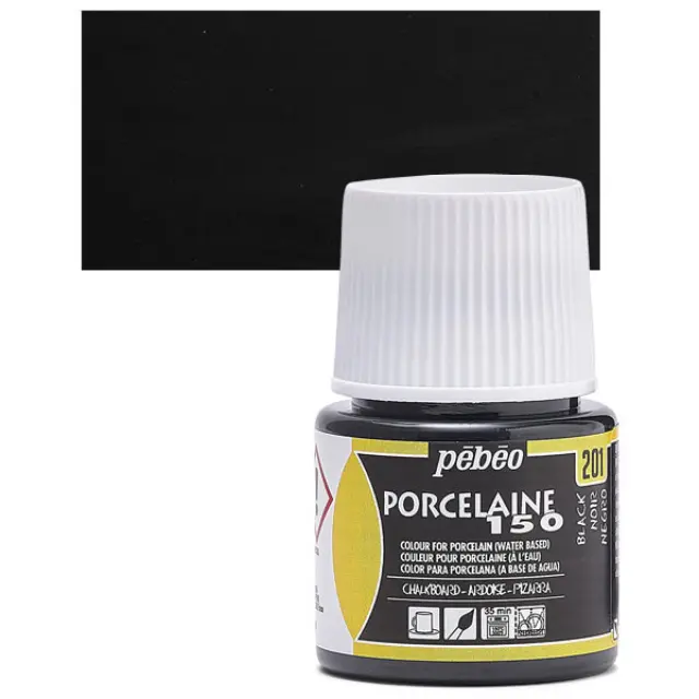 Pebeo Porcelaine 150 Σμάλτο - 201 Chalkboard Black (M) - 45ml