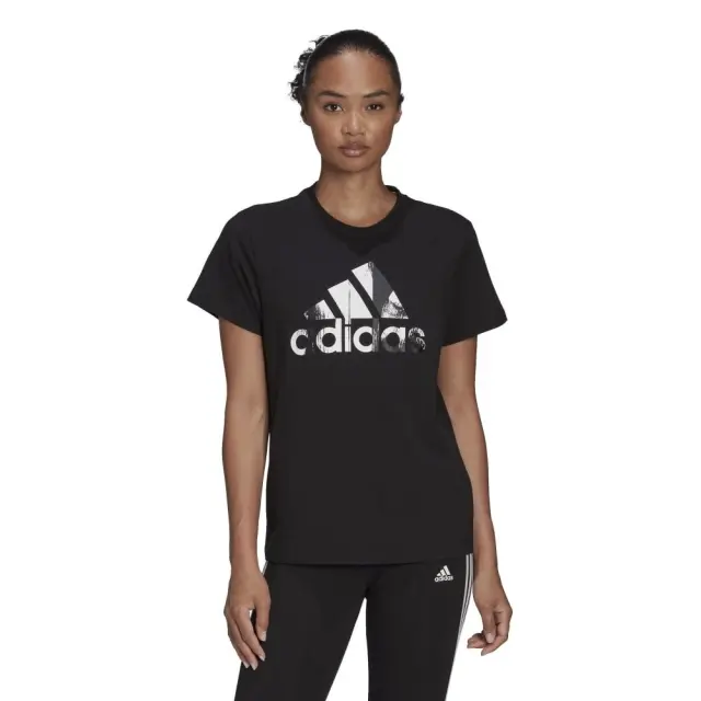 adidas Essentials Print Logo Cotton T-Shirt (HD9328-Black) - Μαύρο - XS