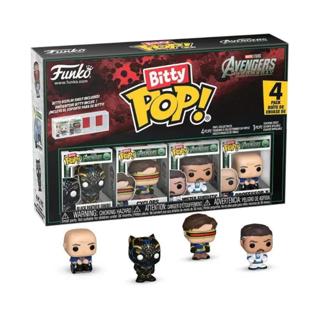 Φιγούρες Funko Bitty Pop! 4-Pack: Avengers Doomsday - Black Panther (Shuri), Cyclops, Mister Fantastic, Professor X