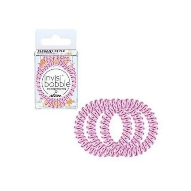 Invisibobble The Elegant Hair Ring Slim Time to Shine Λαστιχάκια Μαλλιών, 3τεμ