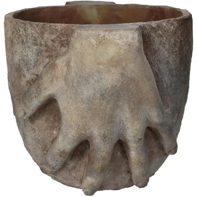 Κασπώ Χέρια Καφέ Τσιμέντο 24.5x17.5x16.5cm 3