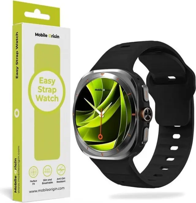 Mobile Origin Easy Strap Silicone Galaxy Watch Ultra 47mm Black