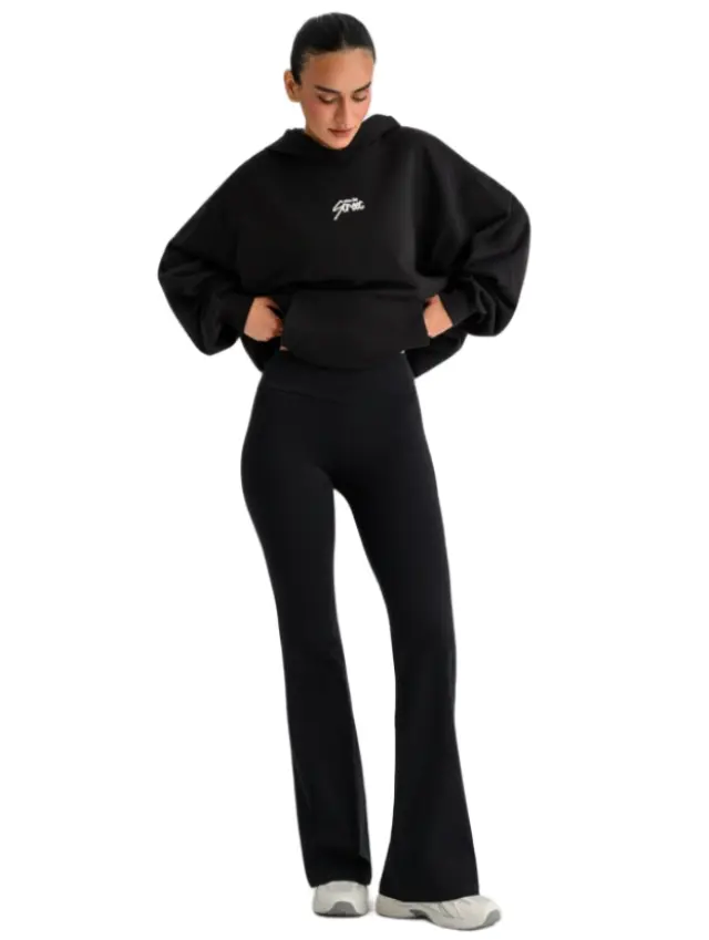 Body Talk Flared Tights Black 1262-902206-Black