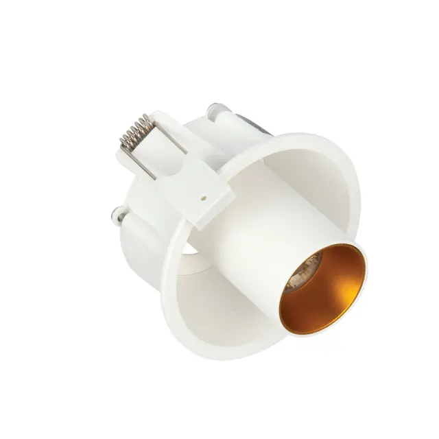 Guni 04147/W/W Χωνευτό κινητό σποτ led 7W 3000K λευκό-χρυσό Άσπρο Άσπρο/Χρυσό
