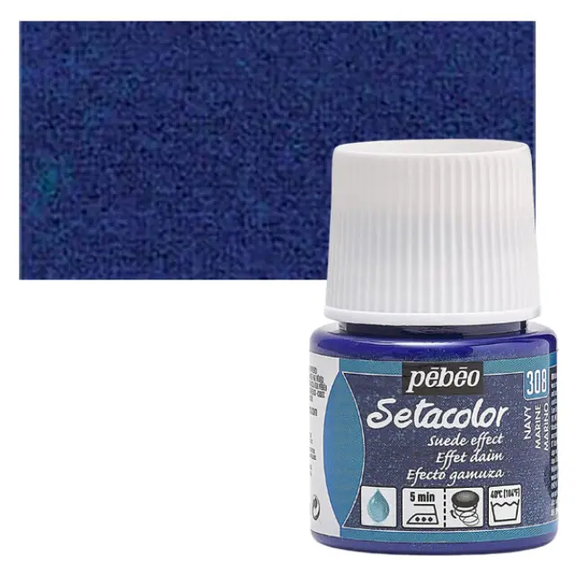 Pebeo Χρώμα Υφάσματος Setacolor Opaque Suede Effect - 308 Navy - 45ml