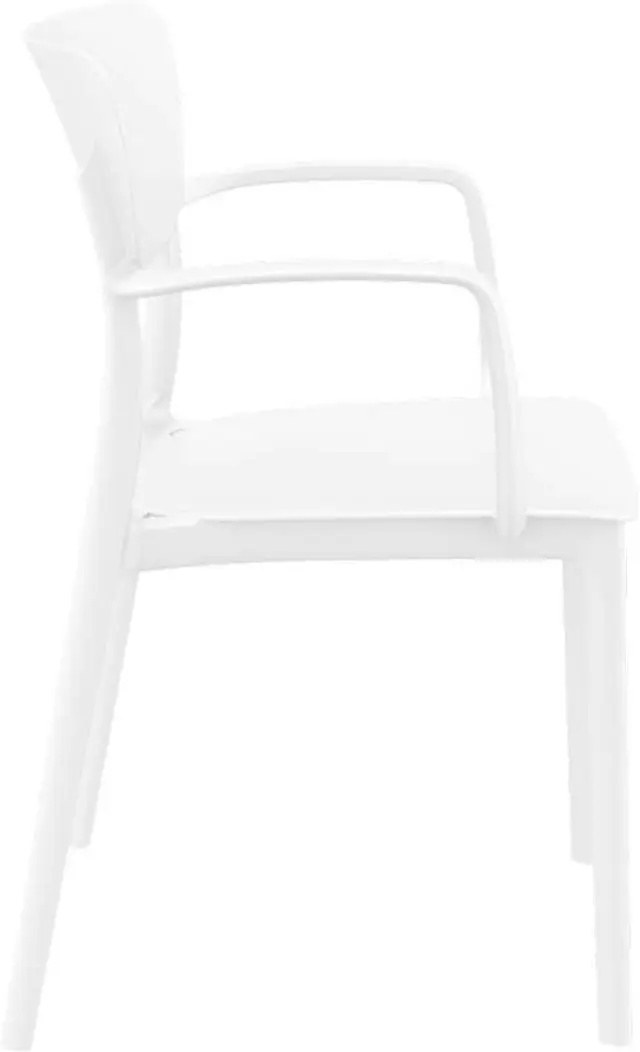 Πολυθρόνα Στοιβαζόμενη LISA Λευκό PP 54x53x82cm 3