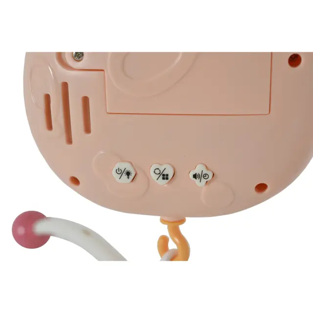 Moni Toys Penguin Μουσικό Περιστρεφόμενο Κούνιας με Λευκό Θόρυβο και Προβολέα Pink 0+ Μηνών 3