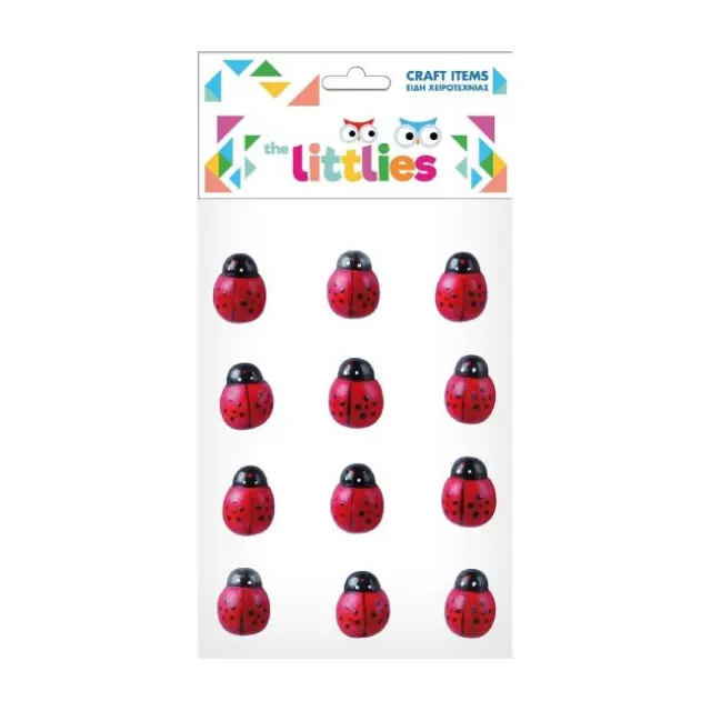 The Littlies Ξύλινες Πασχαλίτσες 18mm/12 τεμ. (000646607)