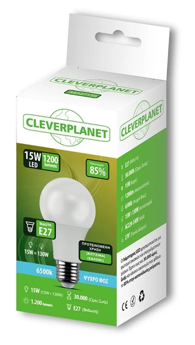 Cleverplanet Λάμπα Led 15W/E27 Ψυχρό Φως 2