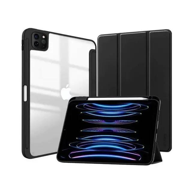 Crong Θήκη Tablet iPad Pro 11" (2022-2021) / iPad Air 11” M2 (2024) / iPad Air 10.9” (5-4 gen.) PrimeFolio Black / Clear
