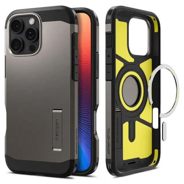 Spigen Tough Armor MagSafe, gunmetal - iPhone 16 Pro Max