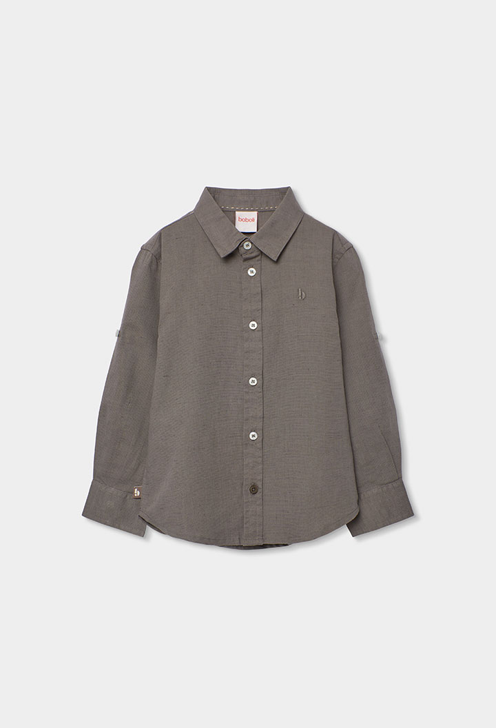 Boboli Linen πουκάμισο μακρυμάνικο για αγόρι 873019-7456