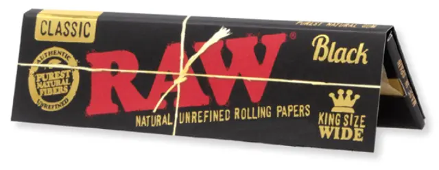 RAW Χαρτάκια Classic Black- Ακατέργαστο - King Size Wide 50τεμ. 3