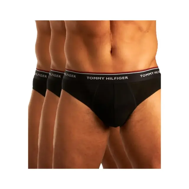 Tommy Hilfiger Ανδρικό Σλιπ Premium Essential Brief - Τριπλό Πακέτο, Χρώμα Μαύρο - S