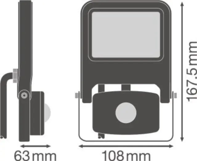 Προβολέας FLOODLIGHT VALUE SENSOR 10W 4000K IP44 Μαύρος OSRAM LEDVANCE 2