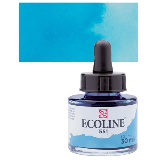 Μελάνι Talens Ecoline - 551 Sky Blue Light - 30ml