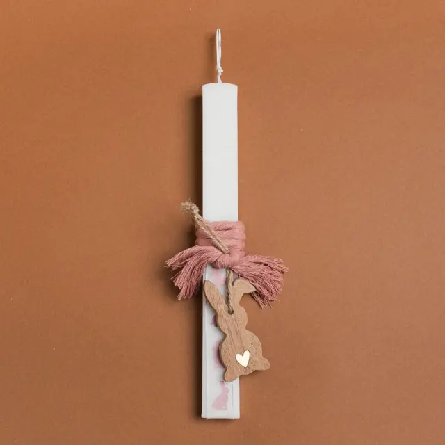 Beauty Home ΛΑΜΠΑΔΑ 33cm ΞΥΛΙΝΟΣ ΛΑΓΟΣ ΣΑΠΙΟ ΜΗΛΟ ΚΟΡΔΟΝΙ ΣΕ ΣΥΣΚΕΥΑΣΙΑ ΔΩΡΟΥ 3