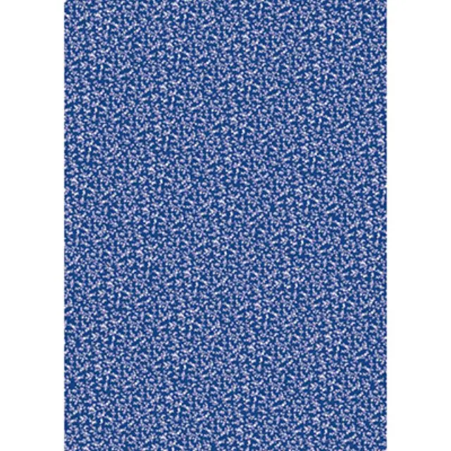Φύλλo Polyester Felt - 50x70cm - British Blue Backgroung w White Flowers - 1mm - 1τεμ