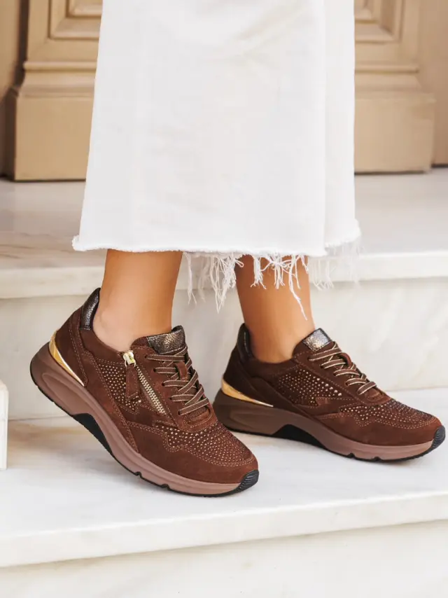 Gabor Sneakers Γυναικείο δέρμα Nubuck Καφέ GAB/76898 45-REH 2