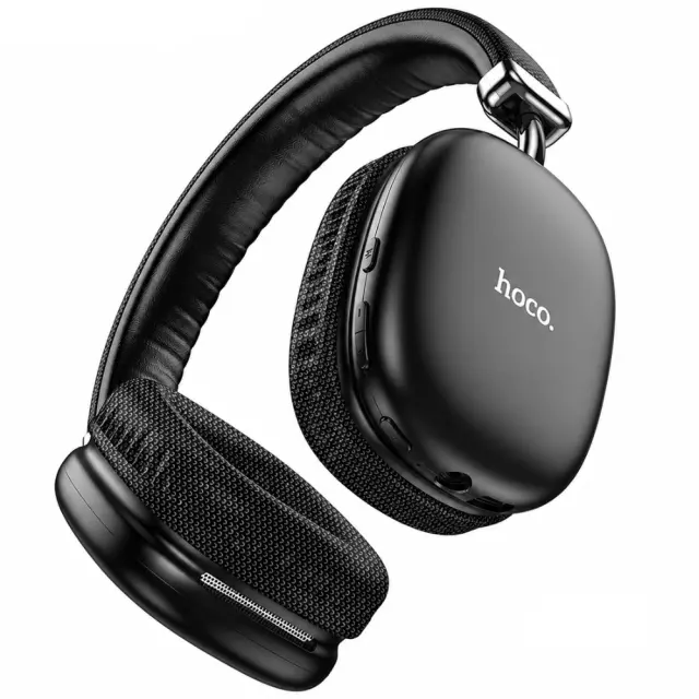 Hoco W35 Ασύρματα / Ενσύρματα Over Ear Ακουστικά με 40 ώρες Λειτουργίας Μαύρα HOC-W35-BK