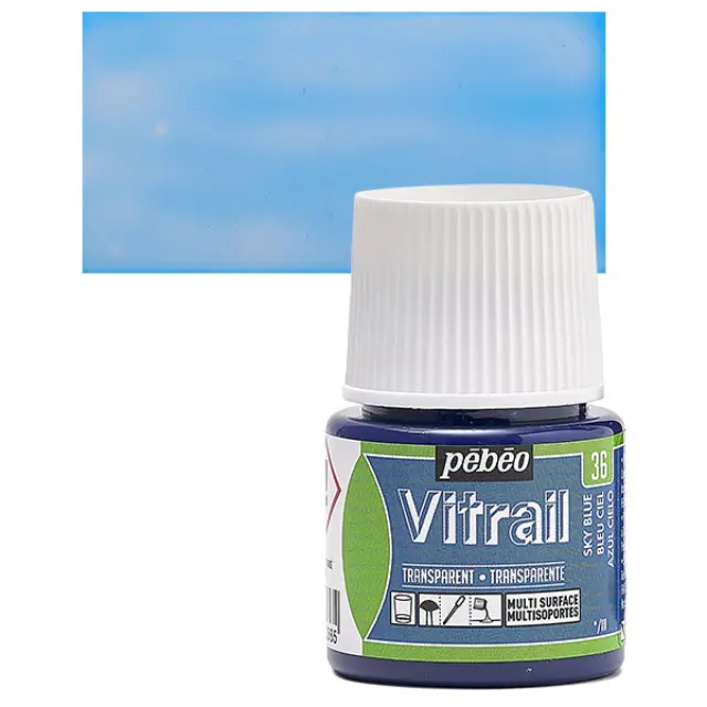 Pebeo Vitrail Διάφανο Σμάλτο - 36 Sky Blue - 45ml