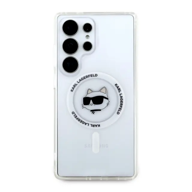Karl Lagerfeld IML Choupette Head MagSafe Case for Samsung Galaxy S25 Ultra Transparent 3