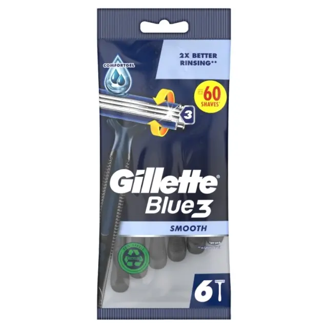 Gillette Blue 3 Blister Ξυραφάκια μιας Χρήσης 6τμχ