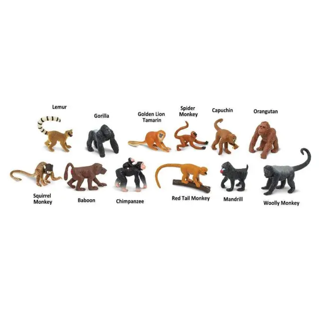 Safari Ltd Μινιατούρες Monkeys & Apes TOOB Μαϊμούδες και Πίθηκοι (3+ ετών) 680604 3