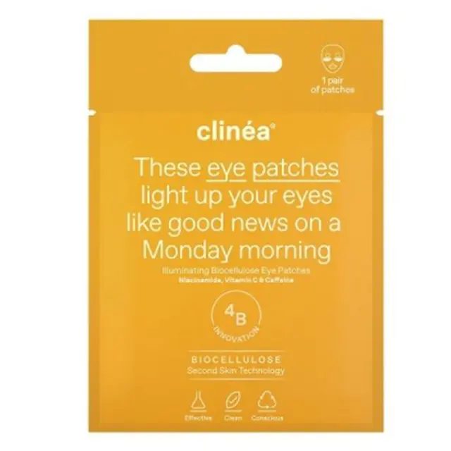 Clinea Illuminating Biocellulose Patches Ματιών Για Ενυδάτωση & Λάμψη 1 Ζευγάρι