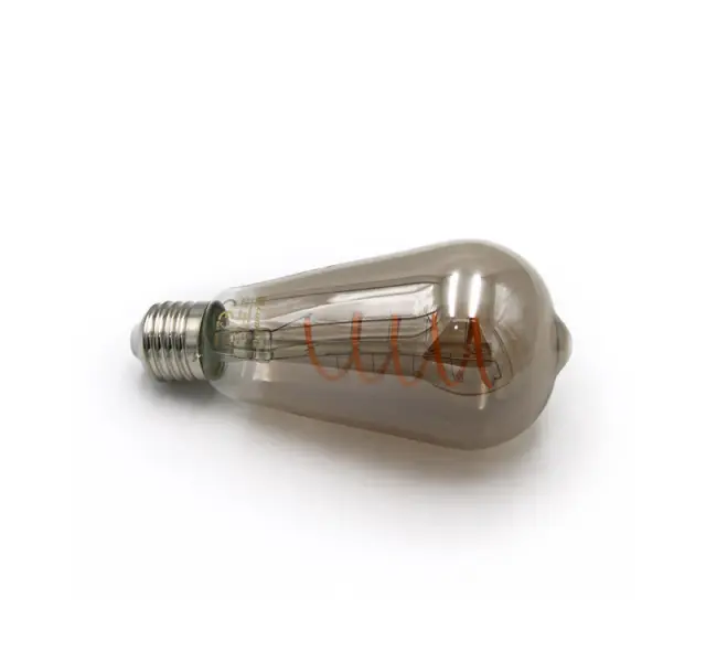 LED ΛΑΜΠΑ COG SPIRAL ΑΒΟΚΑΝΤΟ SMOKY Ε27 ST64 6W ΝΤΙΜ.ΘΕΡΜΟ