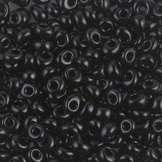 Χάντρα Miyuki Magatama 4mm - MA-401 - Opaque Black ~10gr