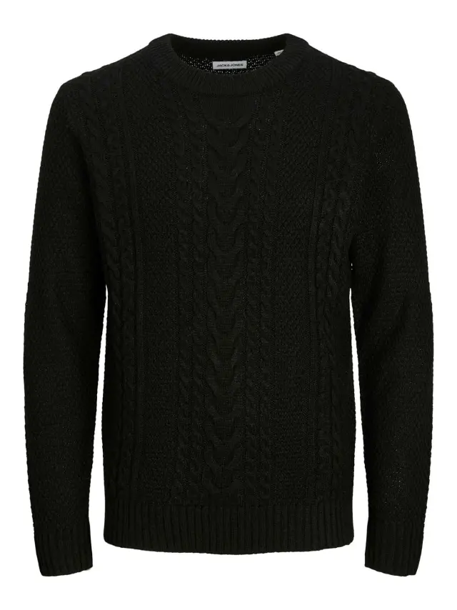 JJCRAIG KNIT CREW NECK AW24 Black