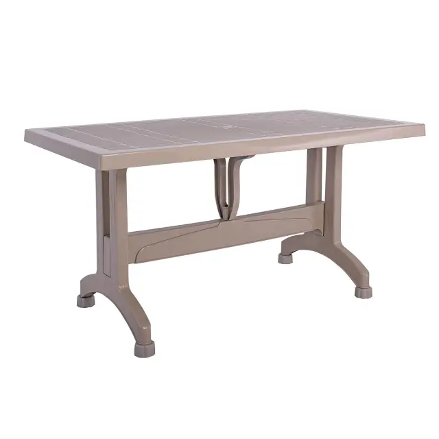 Τραπέζι Τραπεζαρίας Κήπου LUMAR Cappuccino PP 140x80x73cm