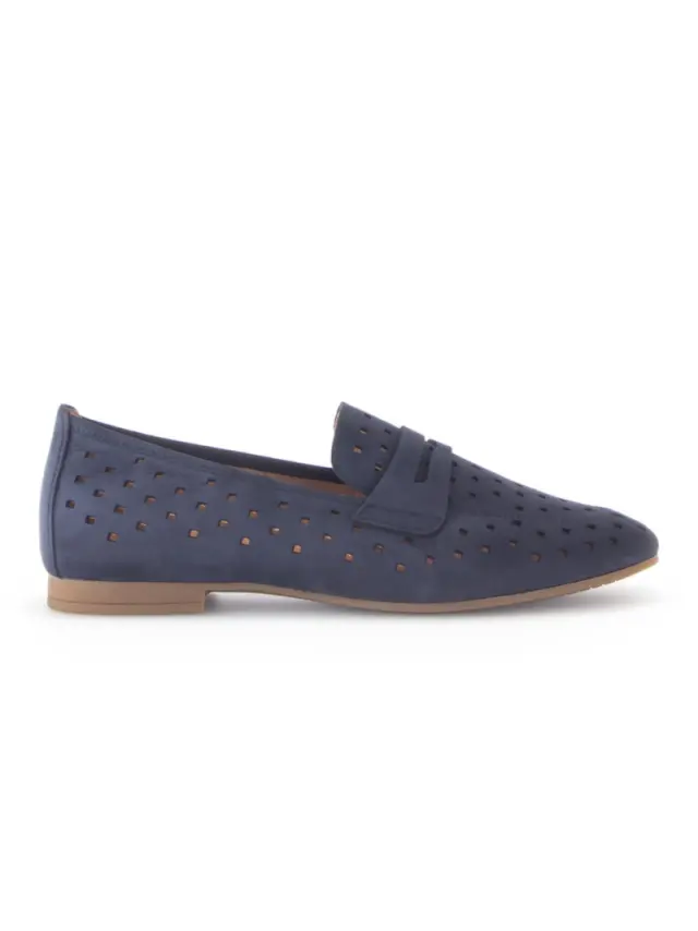 Gabor Μοκασίνια-Loafers Γυναικείο δέρμα Nubuck Μπλέ GAB/65219 16-BLUE 3