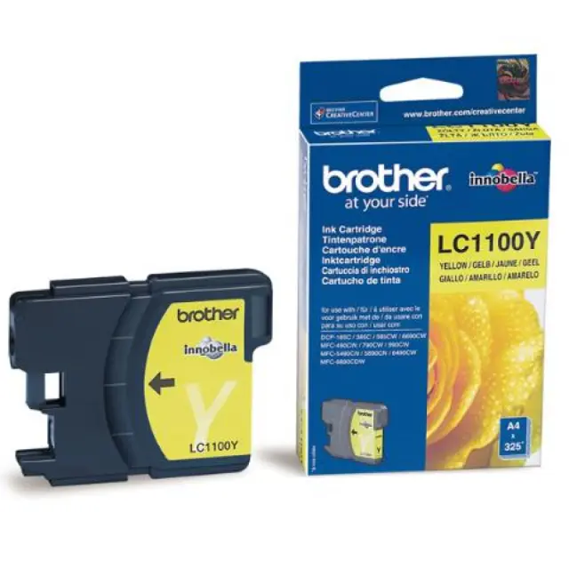 Brother LC1100 Γνήσιο Μελάνι Εκτυπωτή InkJet Κίτρινο (LC-1100Y)